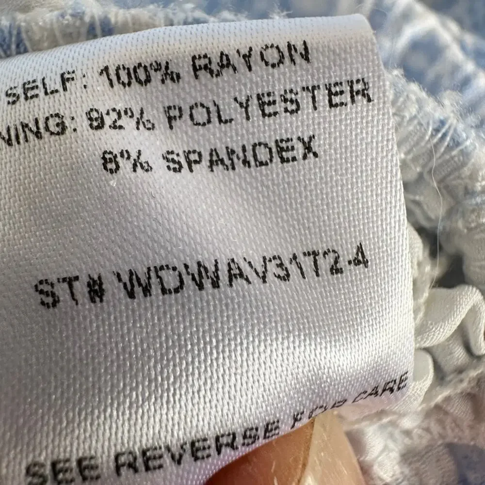 Lost Wander Mini Dress Womens MEDIUM Seaside Breeze Floral Cottage Boho Blue - Picture 12 of 12